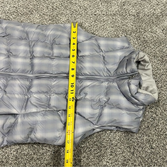 Eddie Bauer EB650 Grey Blue Down Filling Puffer Vest Zip Pockets Women’s Size S - Picture 5 of 12